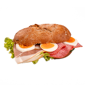 Landstreicher m. rohen Schinken